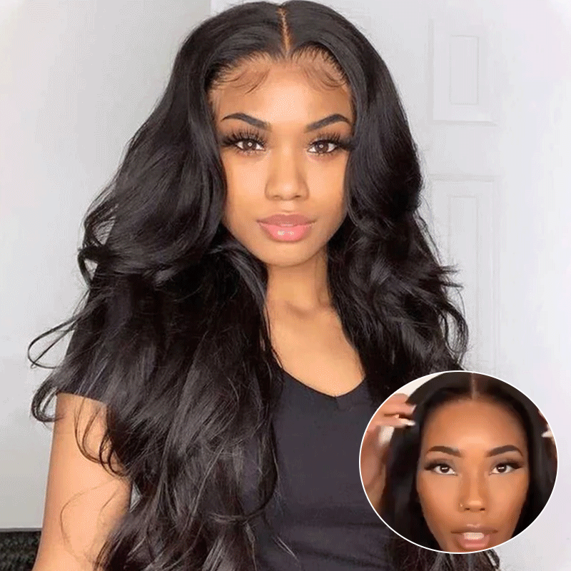 Missbuy 5x5 Lace Body Wave Wear & Go Pre-Cut Glueless Wig