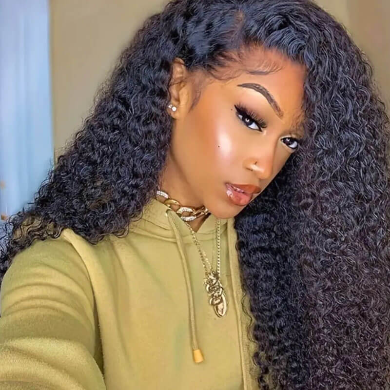 Missbuy 5X5 Lace Closure Kinky Curly Wig