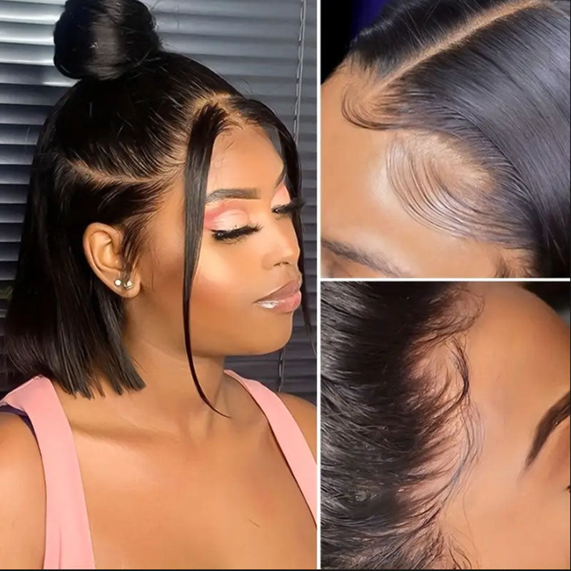 Missbuy 5x5 HD Lace Straight Short BoB Wig