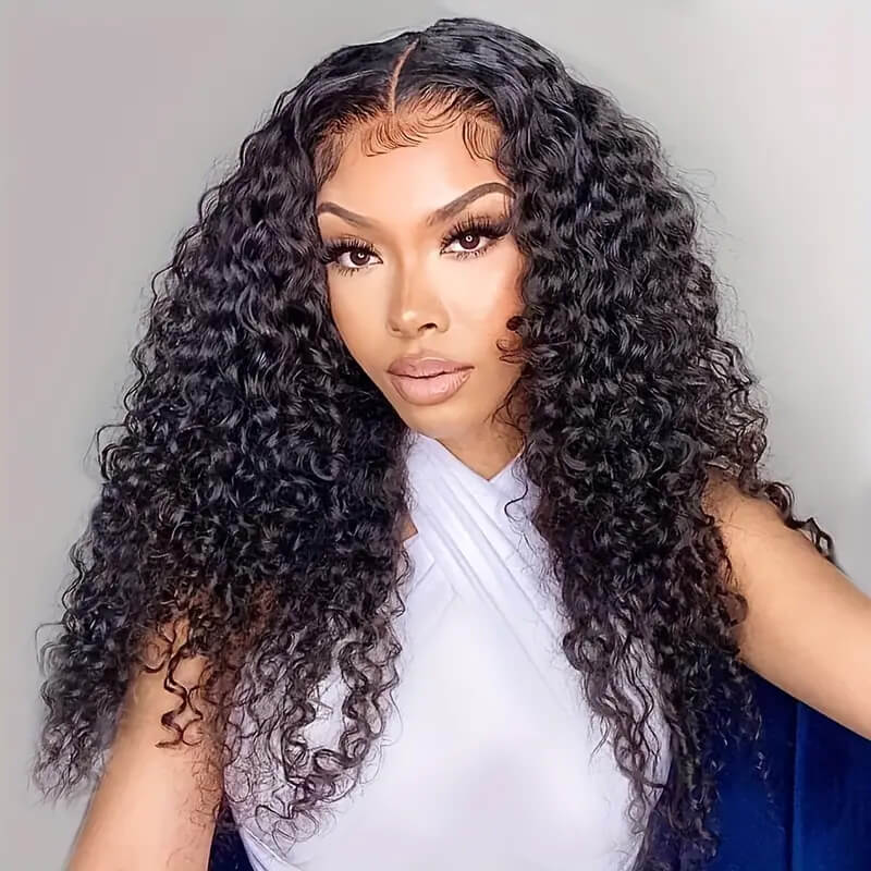 Missbuy 5x5 Lace Kinky Curly Wear & Go Pre-Cut Glueless Wig