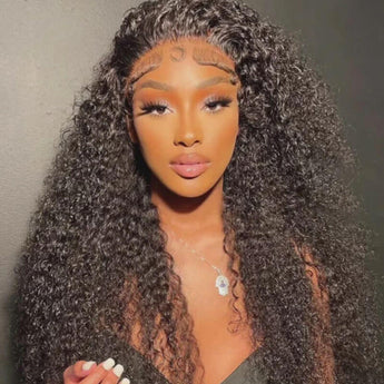 Missbuy 13X4 Lace Jerry Curly Glueless Wig