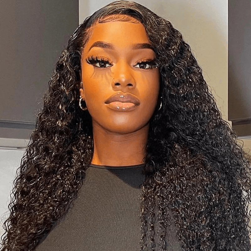 Missbuy Hair Natural Color 9x6 Lace Closure Kinky Curly Wear & Go Wig