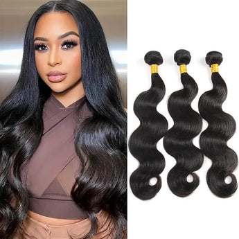 Missbuy 3 pcs Body Wave Human Hair Bundles