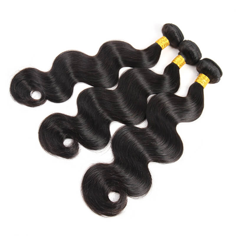 Missbuy 3 pcs Body Wave Human Hair Bundles