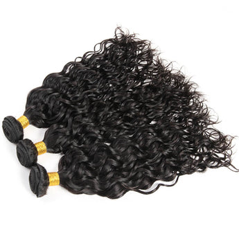 Missbuy 3 pcs Water Wave Human Hair Bundles