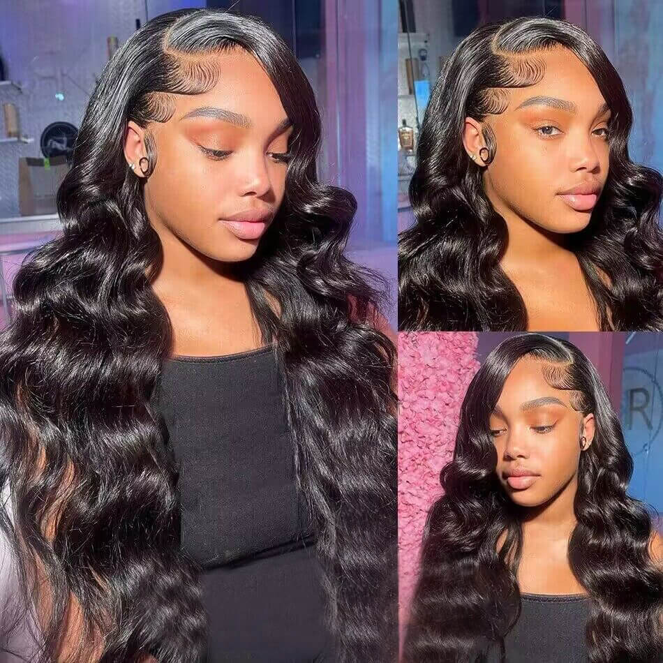 Missbuy 5x5 Lace Body Wave Wear and Go Glueless Wig Human Hair Pre Plucked Pre Cut Lace Front Wig