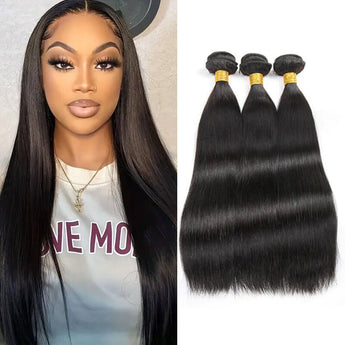 Missbuy Human Virgin Straight Hair 3 Bundles