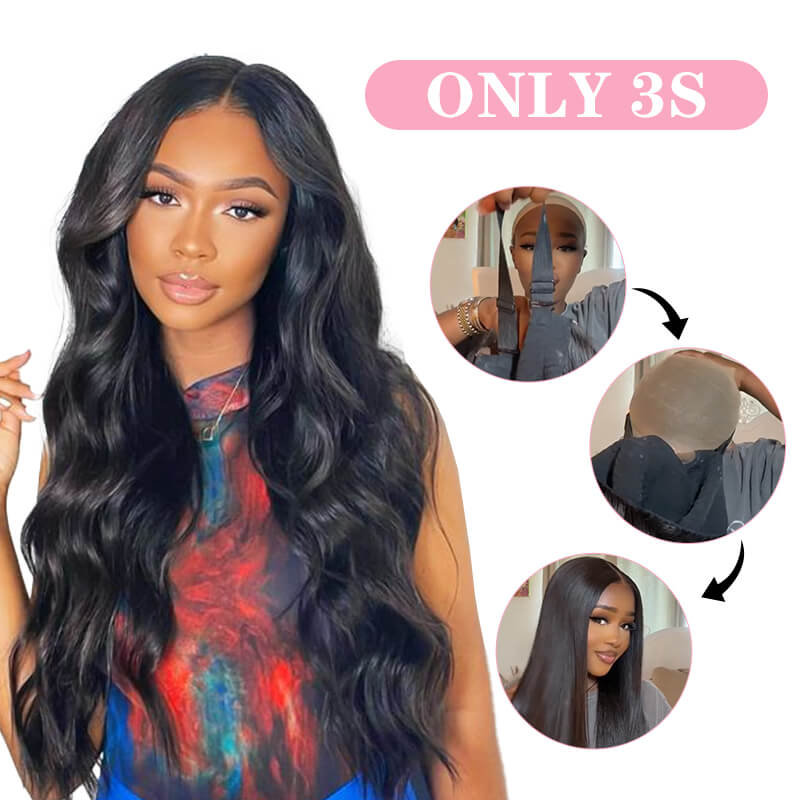 Missbuy 6x5 Put On And Go Glueless Lace Bleached Knots Body Wave Wig