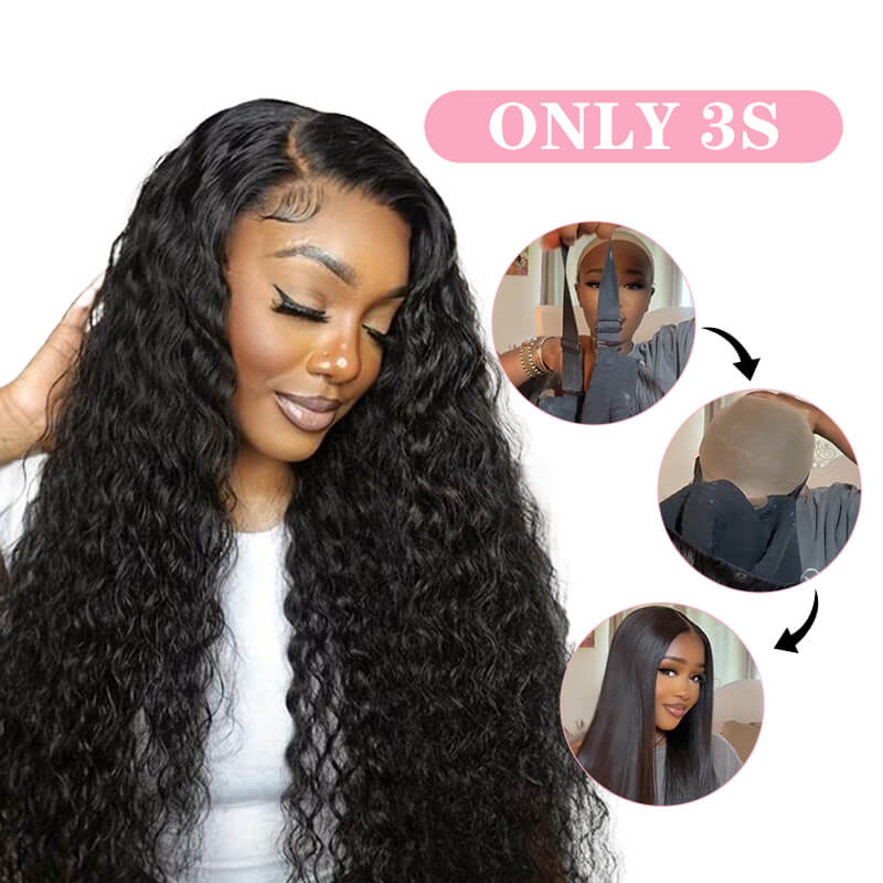 Missbuy 6x5 Wear Go Glueless Lace Water Wave Bleached Knots Pre Everything Wig