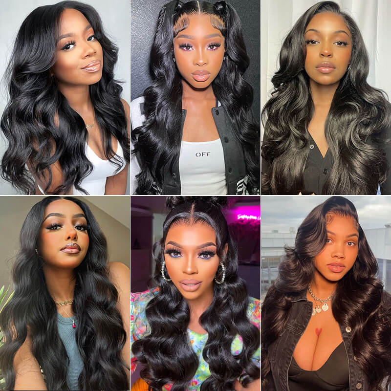 Missbuy 3 pcs Body Wave Human Hair Bundles