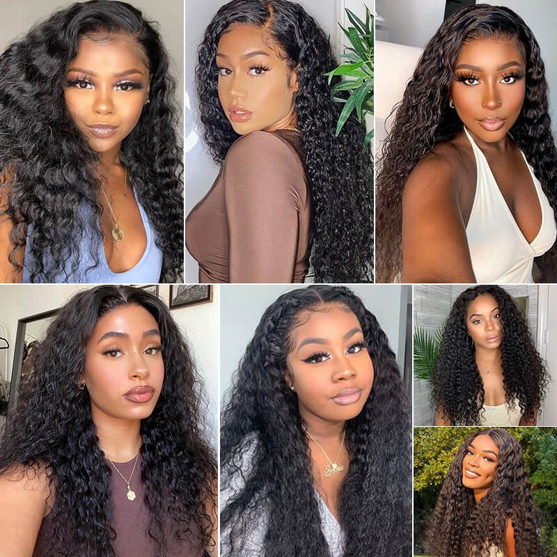 Missbuy 4x4 Lace Closure with 3 Bundles Kinky Curly
