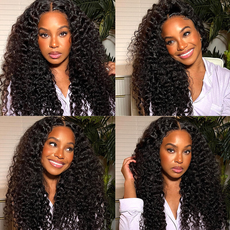 Missbuy 4x4 Lace Closure with 3 Bundles Deep Wave