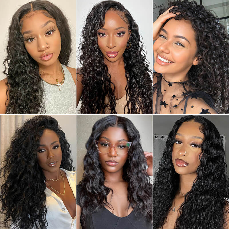 Missbuy 3 pcs Water Wave Human Hair Bundles