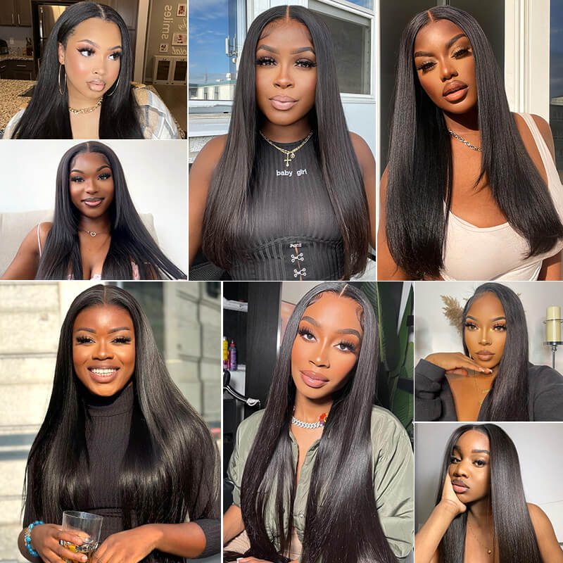 Missbuy 4x4 Lace Closure with 3 Bundles Straight