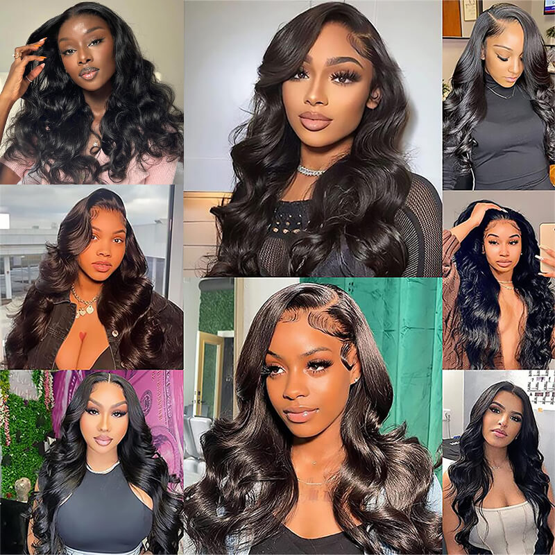 Missbuy 4x4 Lace Closure with 3 Bundles Body Wave