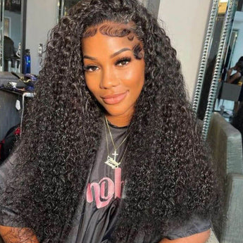 Missbuy 5x5 Lace Jerry Curly Glueless Wigs