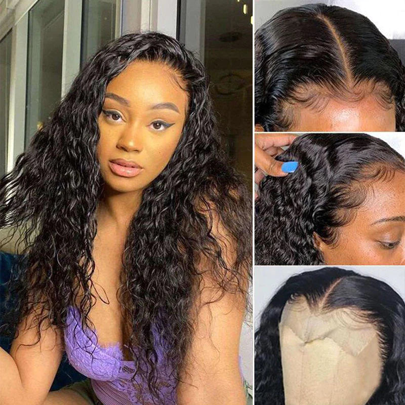 Missbuy 5X5 Lace Closure Water Wave Wig