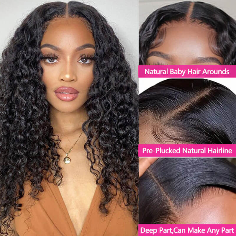Missbuy 4x4 Kinky Curly Lace Closure Wig
