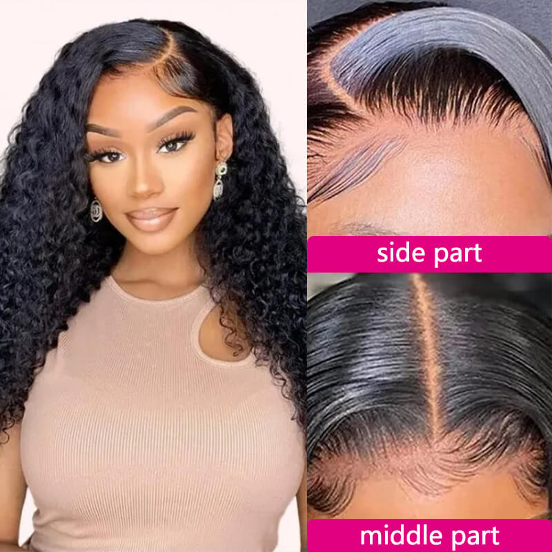 Missbuy 13x4 Lace Frontal Kinky Curly Wig