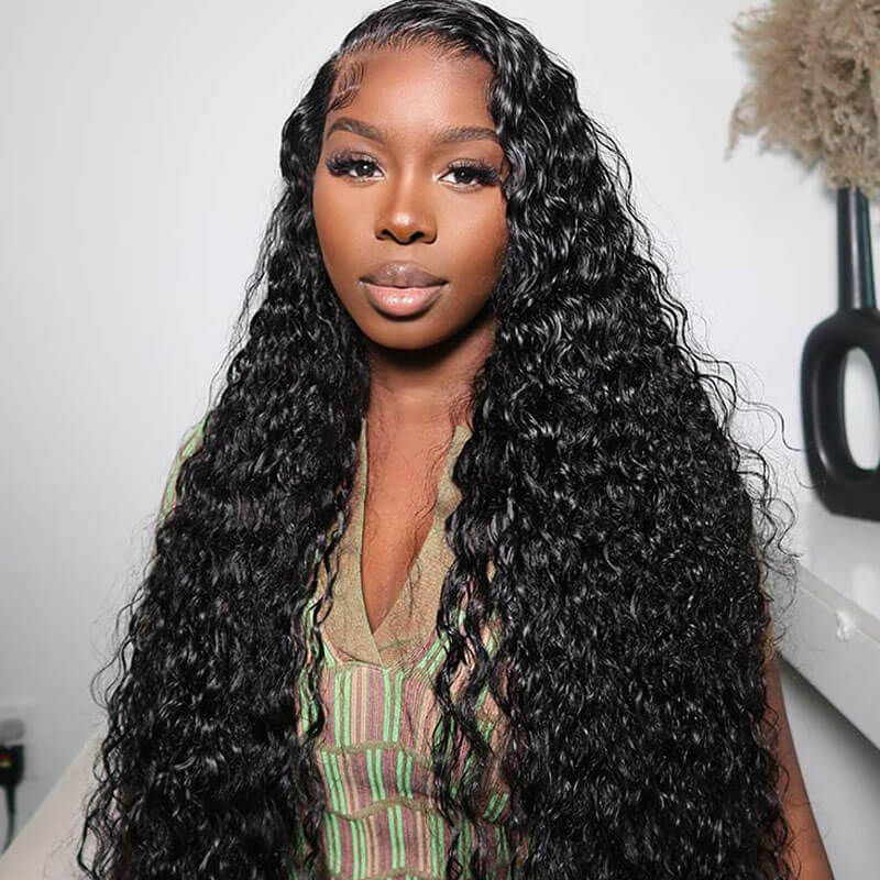 Missbuy 13X4 HD Lace Water Wave Wig