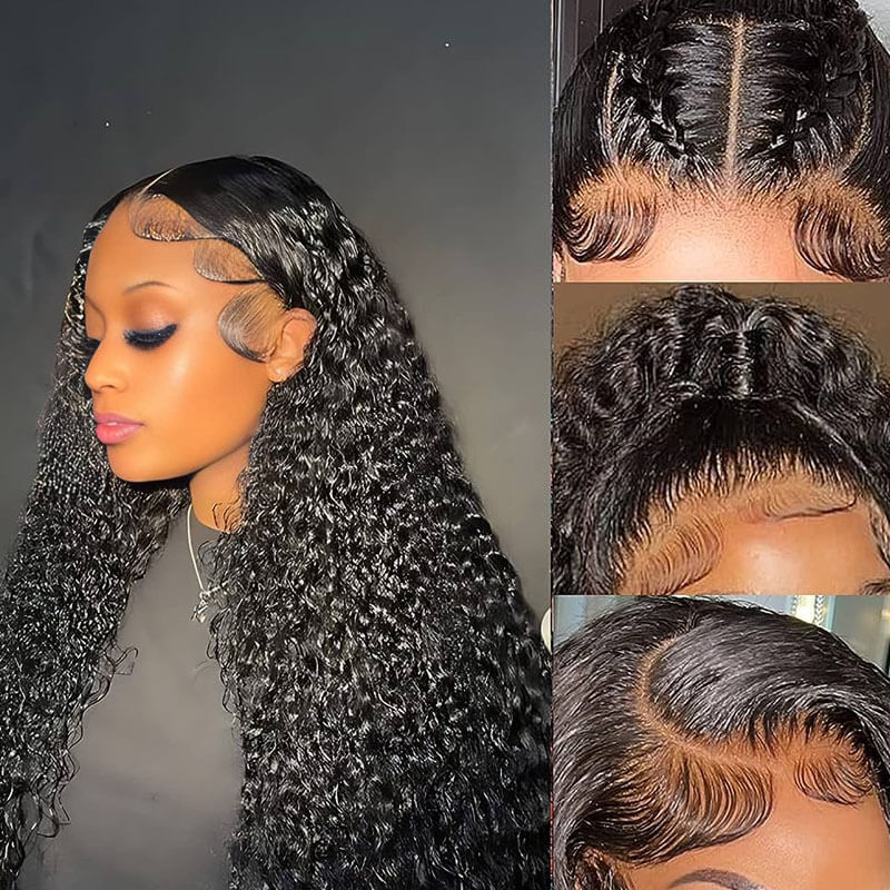 Missbuy 13X4 HD Lace Water Wave Wig