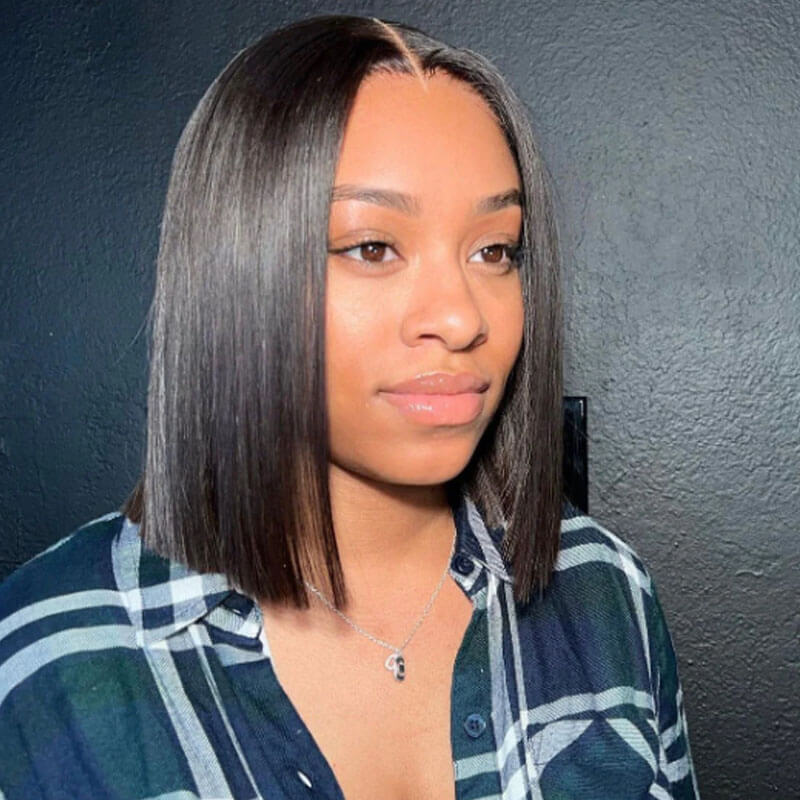 Missbuy 13x4 HD Lace Straight Short BoB Wig