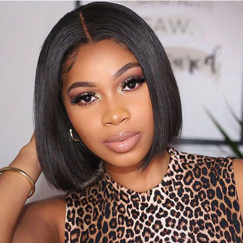 Missbuy 13x4 HD Lace Straight Short BoB Wig