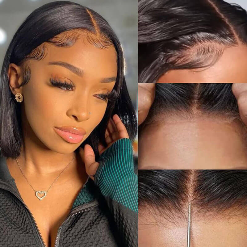 Missbuy 13x4 Lace Straight Short BoB Glueless Wig
