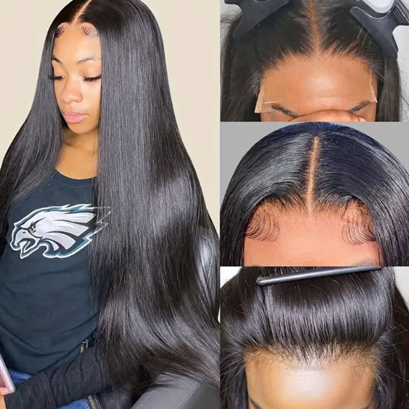Missbuy 4x4 Lace Closure with Natural Black Straight Human Hair