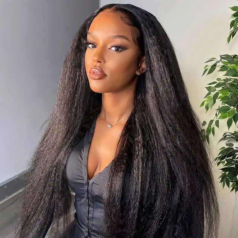 Missbuy 5X5 Lace Closure Yaki Straight Wig