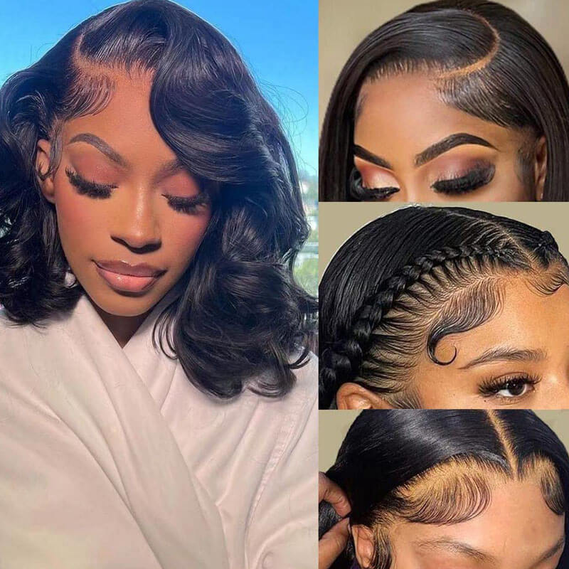 Missbuy 5x5 HD Lace Body Wave Short BoB Wig