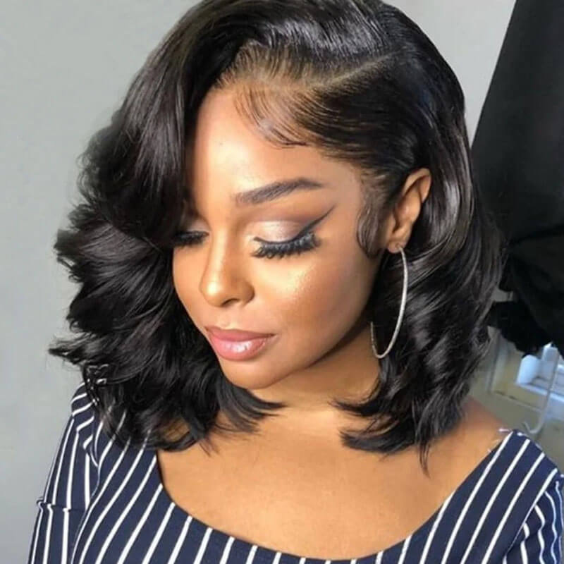 Missbuy 5x5 HD Lace Body Wave Short BoB Wig