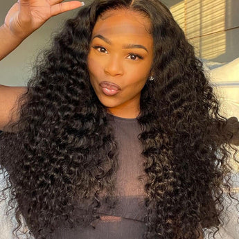 Missbuy 5x5 HD Lace Jerry Curly Wig