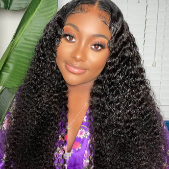 Missbuy 5x5 HD Lace Jerry Curly Wig
