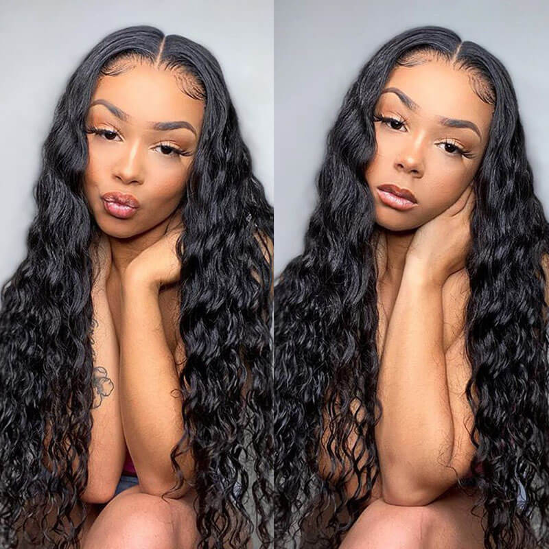 Missbuy 5x5 HD Lace Water Wave Wig