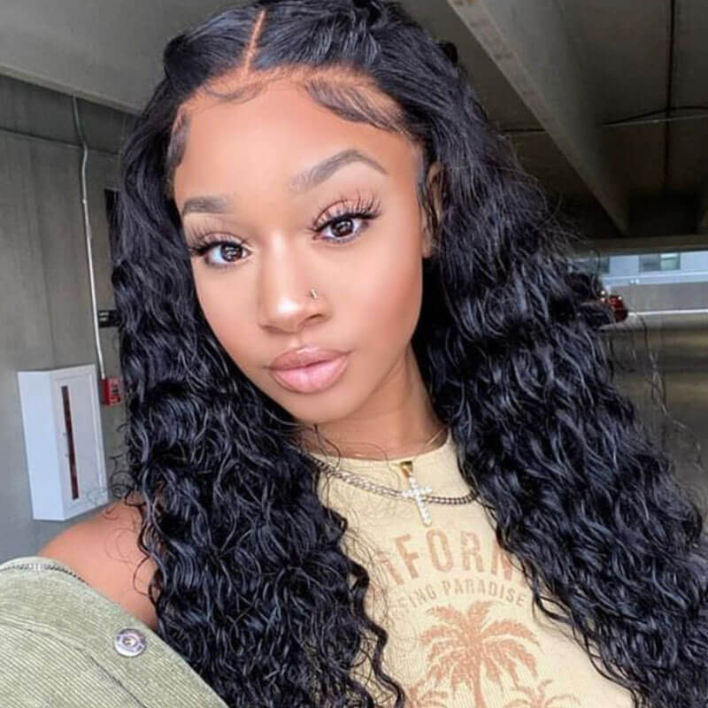 Missbuy 5x5 HD Lace Water Wave Wig