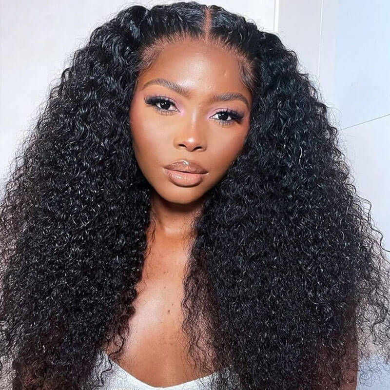 Missbuy 6X4 Lace Kinky Curly Glueless Wig