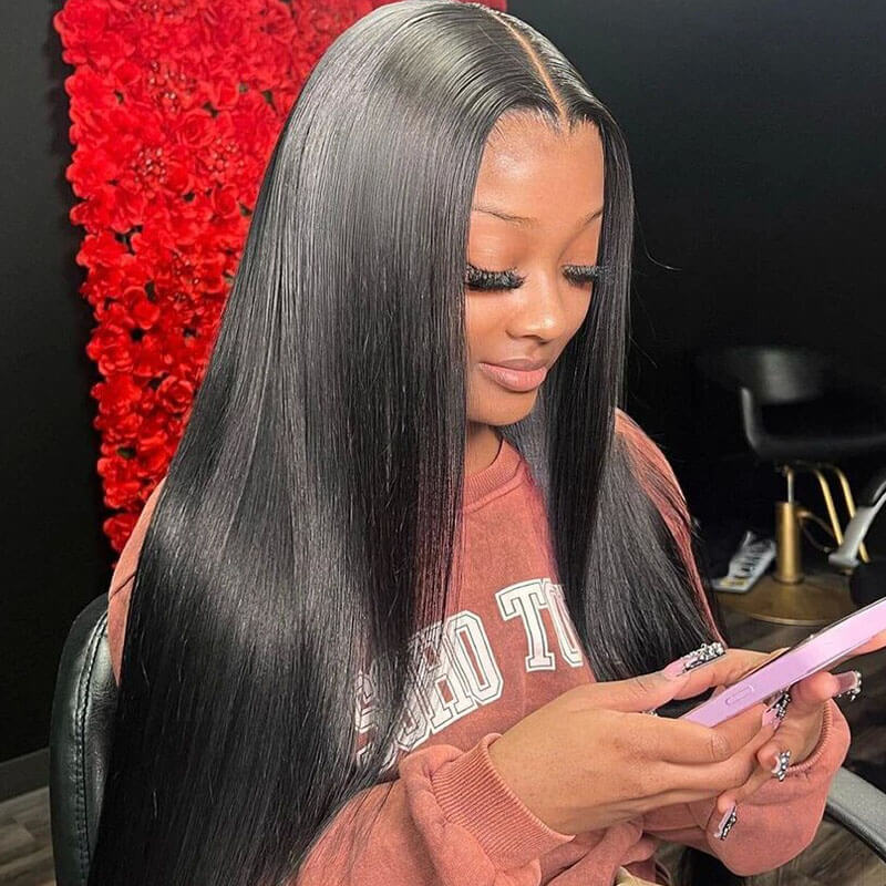 Missbuy Straight Wear Go Glueless Wigs Pre Cut 5x5 Lace Front Wig Beginner Friendly