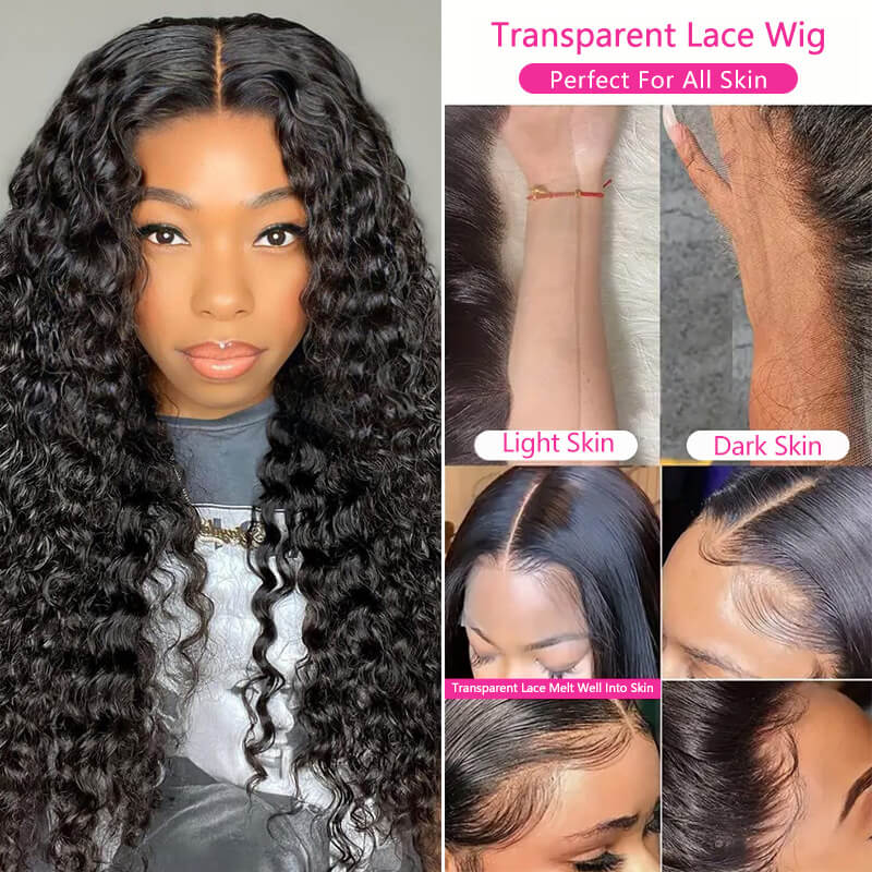 Missbuy 4x4 Lace Closure Water Wave Wig