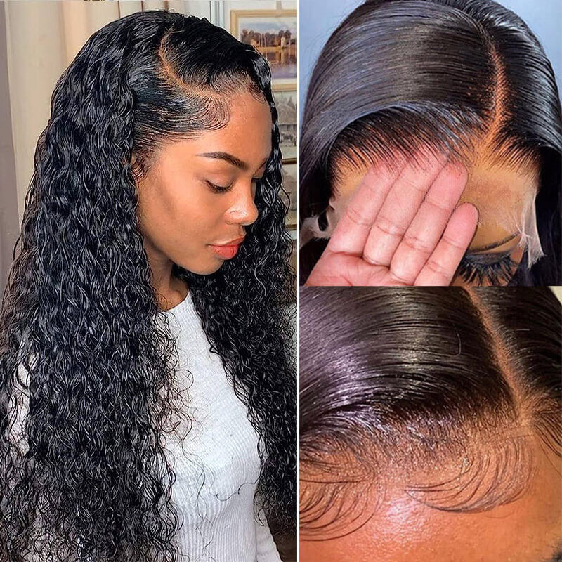 Missbuy 13X4 HD Lace Water Wave Wig