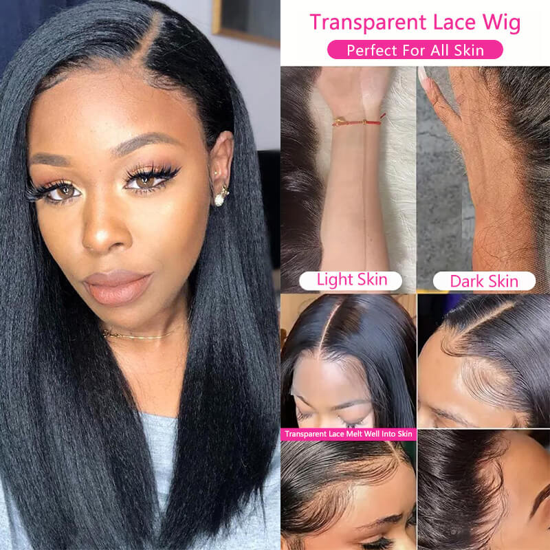 Missbuy 4x4 Lace Closure Yaki Straight Wig