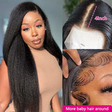 Missbuy 13x4 Lace Frontal Yaki Straight Wig