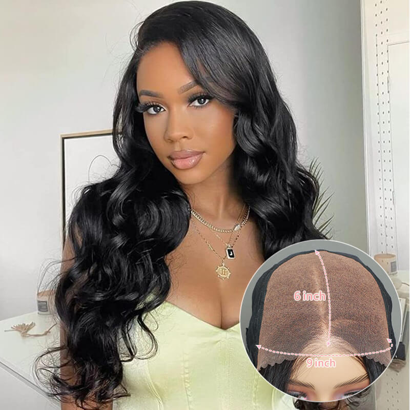 Missbuy Hair Ready to Go Glueless Wig Body Wave 9x6 Closure Long Wig With Breathable Cap
