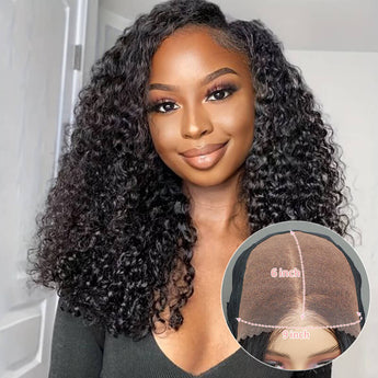 Missbuy Hair Natural Color 9x6 Lace Closure Kinky Curly Wear & Go Wig