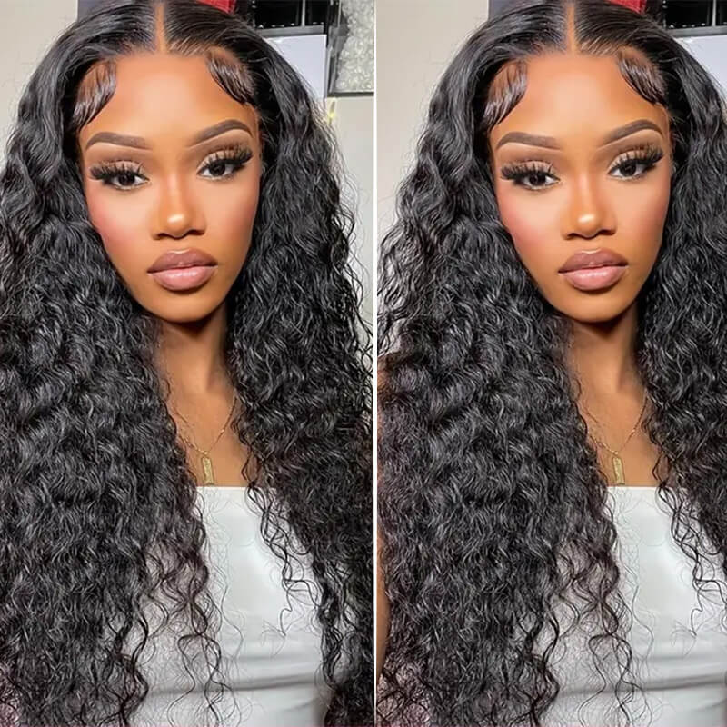 Missbuy 5x5 Lace Water Wave Wear & Go Pre-Cut Glueless Wig
